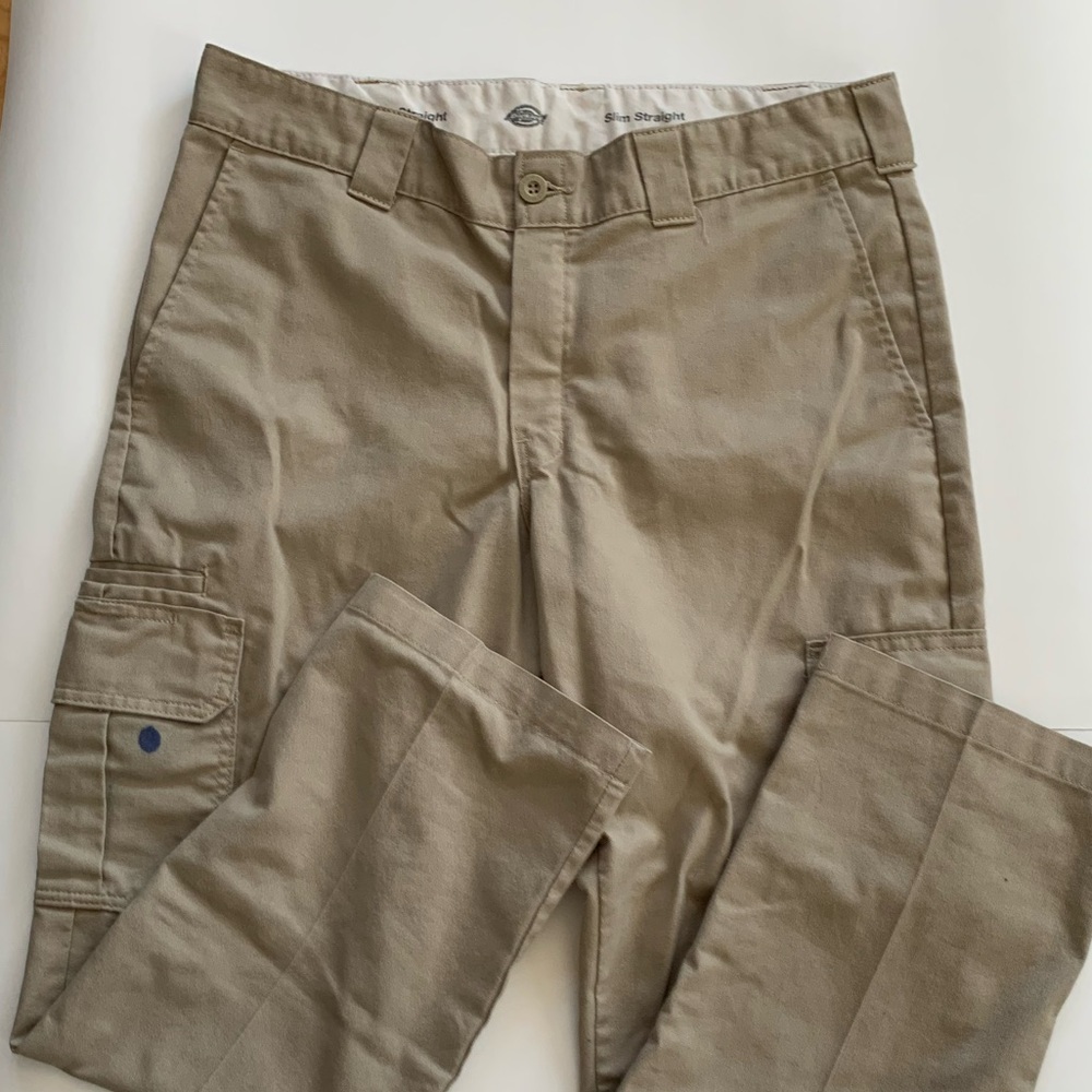 Dickies Flex Slim Straight 36x30 Cargo Pants in Tan